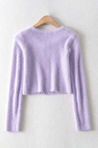 lavender fuzzy sweater