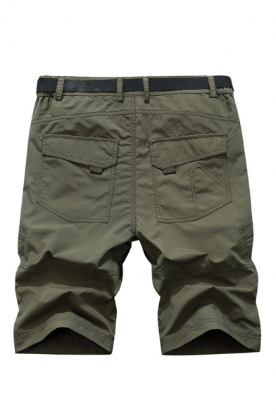 Men's Summer New Fashion Letter Pattern Multi-pocket Design Outdoor Quick-drying Sports Cargo Shorts