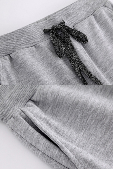 Cute Men's Sweatpants Dog Head Printed Pockets Drawstring Waist Full Length Tapered Cuffed Sweatpants