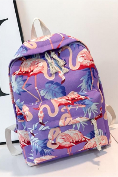 Unisex Popular Flamingo Printed Durable School Bag Backpack 28*13*38 CM
