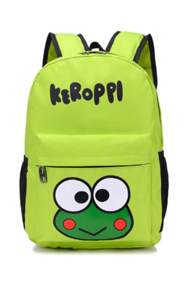 Lovely KEROPPI Letter Carton Frog Pattern Green Backpack for Children 37*27*13 CM