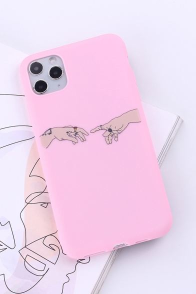 Fashionable Cartoon Hands Patterned iPhone 11 Pro Max Phone Case in Pink