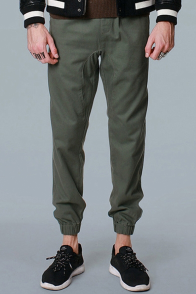 Mens Lounge Pants Solid Color Cuffed Drawstring Tapered Fit Ankle Length Lounge Pants