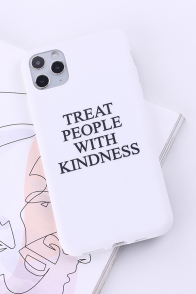 Stylish Letter Treat People With Kindness Butterfly Heart Graphic iPhone 11 Phone Case