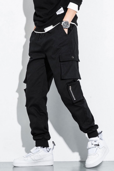 Men's Designer Fashion Solid Color Multi-pocket Trendy Cargo Pants