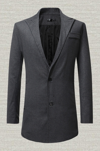 Mens Suit Fashionable Button down Notched Lapel Collar Long Sleeve Slim Fitted Worsted Wool Suit