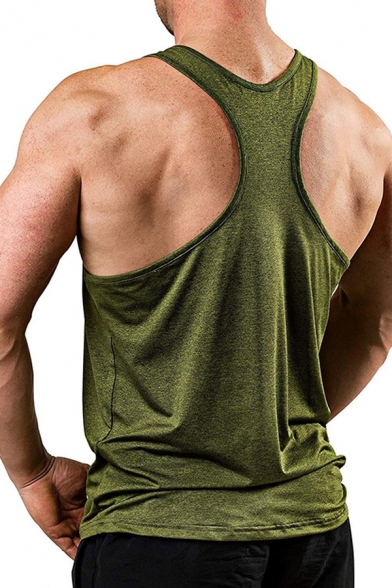 Tank Top Classic Space Dye Scoop Neck Regular Fit Sleeveless Tank Top for Men