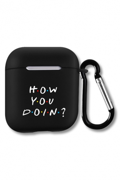 Popular Letter I'll Be There For You Printed Airpods Case in Black