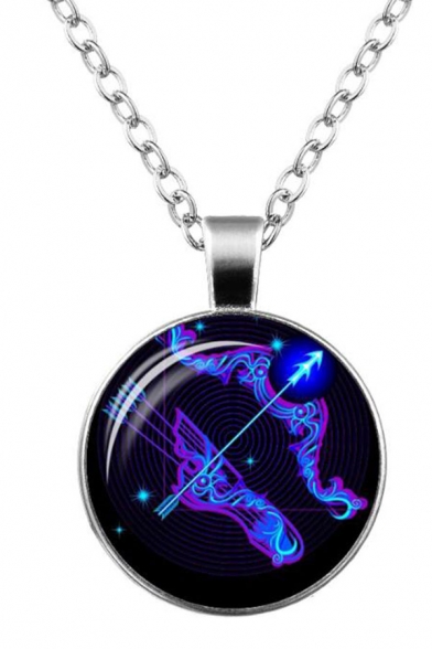 Constellation Pattern Jewel Pendant Chain Necklace