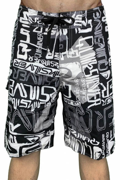 Guys Cool Colorblock Quick Dry Holiday Beach Surfing Swim Trunks