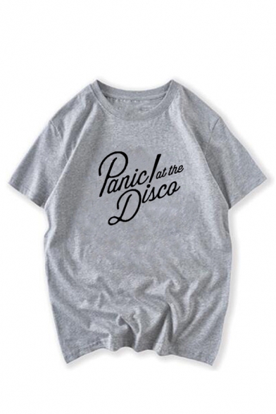Panic at the Disco Street Letter Summer Basic Cotton T-Shirt