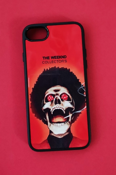 Fashion Cartoon Figure Skull Letter The Weeknd Collector's Print Mobile Phone Case