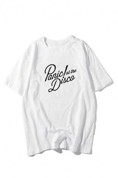 Panic at the Disco Street Letter Summer Basic Cotton T-Shirt