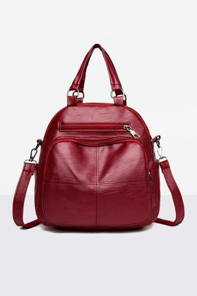 Hot Fashion Solid Color Multi-function Backpack Shoulder Bag 20*15*30 CM