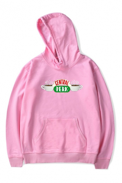 Hot Popular CENTRAL PERK Printed Long Sleeve Oversized Drawstring Hoodie with Pocket