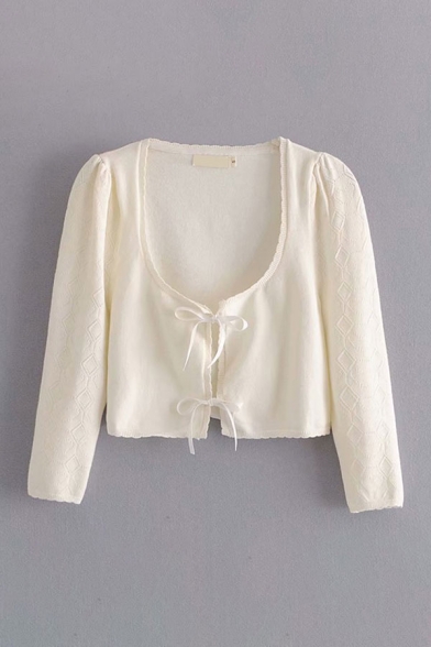 lettuce trim cardigan