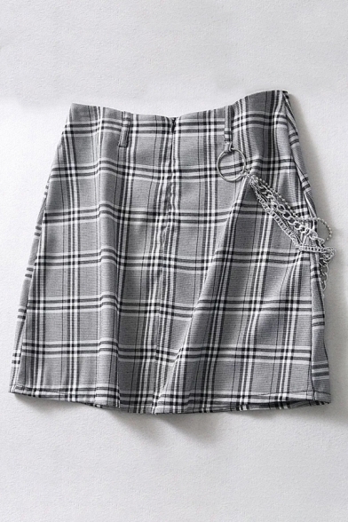 bodycon houndstooth skirt