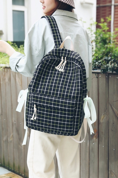 Hot Fashion Plaid Pattern Small School Bag Backpack 21*12*25 CM