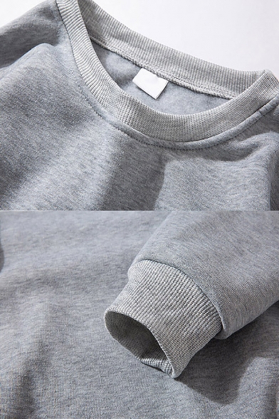 Womens Creative Sweatshirt Sculpture Print Loose Fitted Long Sleeve Pullover Sweatshirt