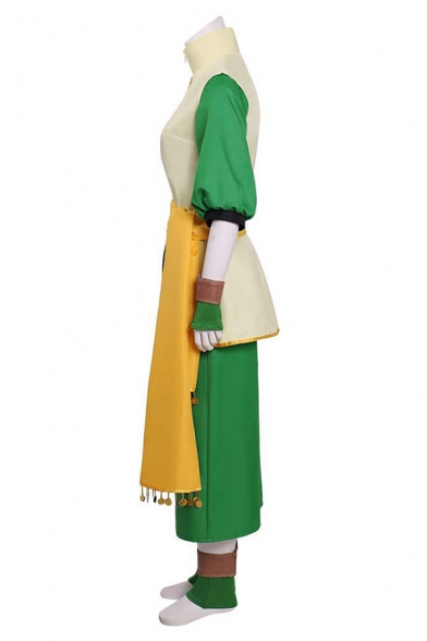 Cool Color Block High Neck 3/4 Sleeve Asymmetrical Hem Slim Fitted Coat & Wide Leg Pants Casual Co-ords with Belt
