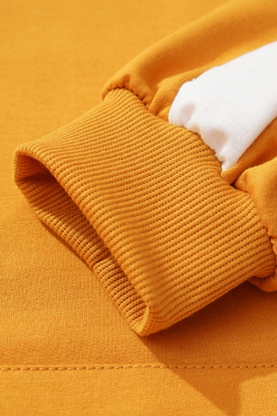Popular Hooded Sweatshirt Letter Printed Long Sleeve Pocket Drawstring Pullover Regular Fitted Hooded Sweatshirt for Men