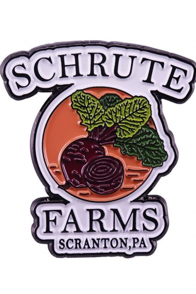 Brooch Cool The Office Beetroot Badge Letter Schrute Farms Pattern Graphic Brooch