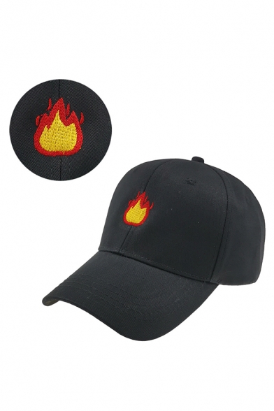 Baseball Cap Creative Fire Embroidered Adjustable Buckle Purified Cotton Baseball Cap