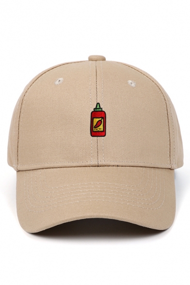 Cool Baseball Cap Hot Sauce Bottle Embroidery Adjustable Head Circumference Baseball Cap