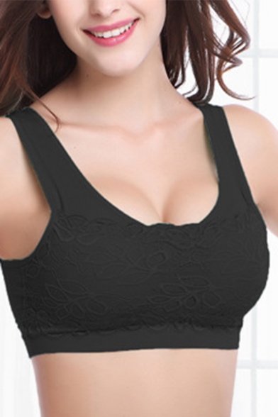 Sexy Plain Cutout Front Crossed Spaghetti Straps Bralet Top