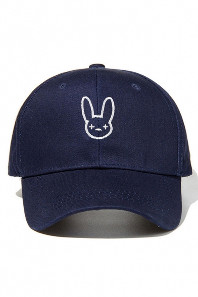 Basic Baseball Cap Cartoon Rabbit Embroidery Cotton Adjustable Baseball Cap