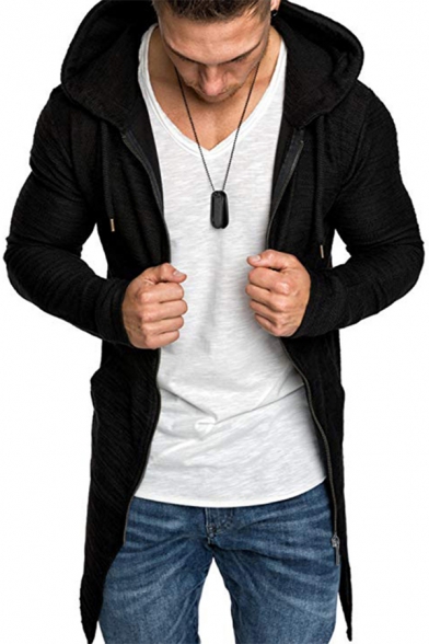 long hooded jacket mens