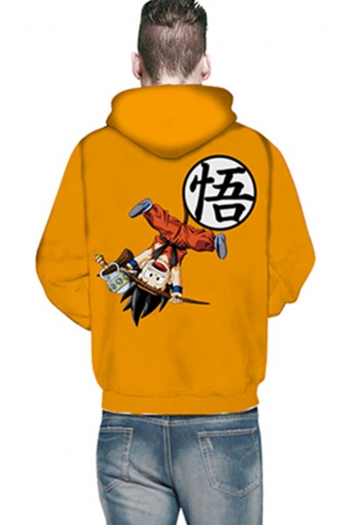 Cool Mens Hoodie Forest Eagle Son GoKu Rainbow Cat Feather Arrow Jacket Chinese Letter Pattern Drawstring Slim Fitted Long Sleeve Hoodie