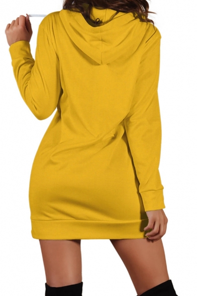 Trendy Women's Hoodie Front Pocket Cartoon Face Printed Long-sleeved Regular Fitted Drawstring Hooded Sweatshirt