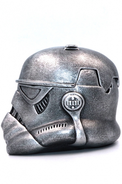 Creative Tableware Grey Metal Gear Warrior Helmet Model