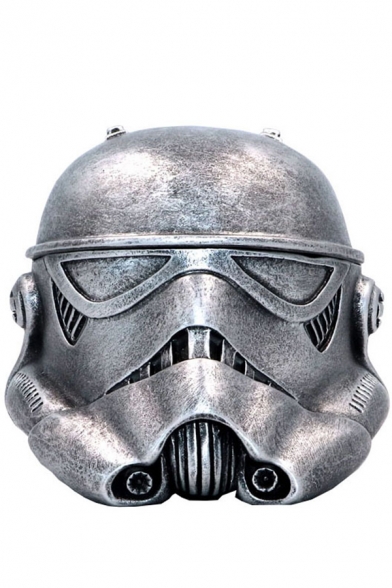 Creative Tableware Grey Metal Gear Warrior Helmet Model