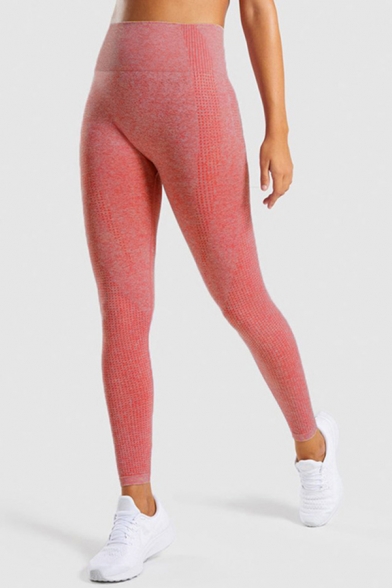 Trendy Women's Leggings Space Dye Pattern High Waist Ankle Length Skinny Pants