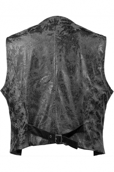 Casual Mens Vest Suede Sleeveless V-neck Button Up Plain Slim Fit Vest