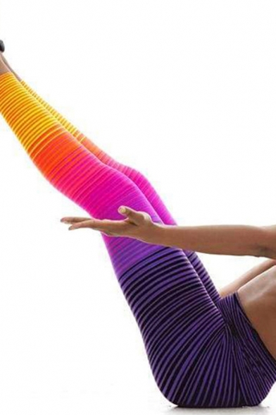 Girls Yoga Color Block High Rise Ankle Skinny Leggings