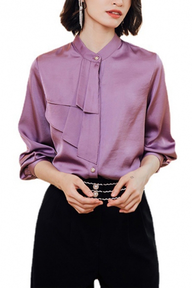 collarless dress shirt womens