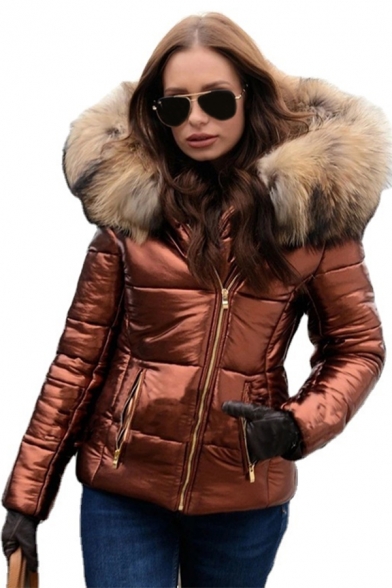 ladies fitted puffer coat