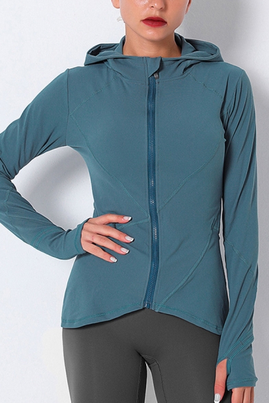 hooded workout jacket