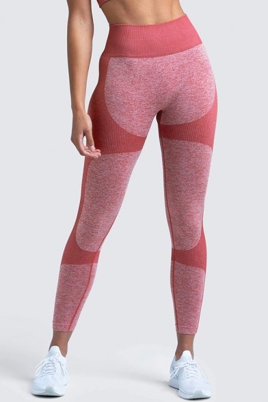 Womens Leggings Fitness Perspiration Butt Lifting Seamless High Rise Skinny Fit 7/8 Length Yoga Leggings