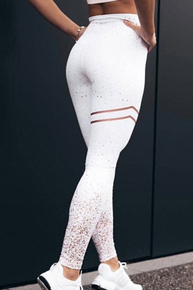 Sports Womens Leggings Gilding Print Butt Lifting High Waist Ankle Length Skinny Fit Yoga Leggings