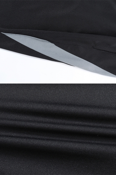 Modern Track Pants Striped Print Elastic Waist Mid-Rise Long Skinny Pants for Men
