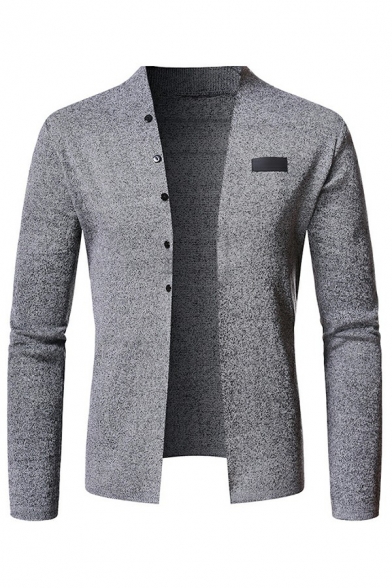 Trendy Mens Knitwear Solid Color Long Sleeve V-Neck Long Sleeves Slim Fit Sweater