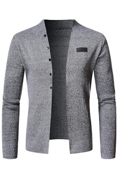 Trendy Mens Knitwear Solid Color Long Sleeve V-Neck Long Sleeves Slim Fit Sweater