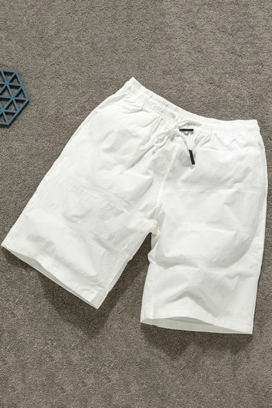 Fashionable Shorts Plain over The Knee Length Slouch Regular Fitted Shorts for Men