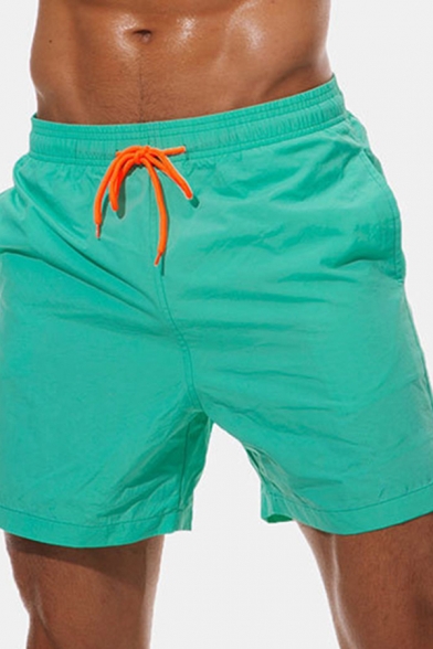 Sportswear Men's Shorts Solid Color Drawstring Mid Rise Relaxed Fit Shorts