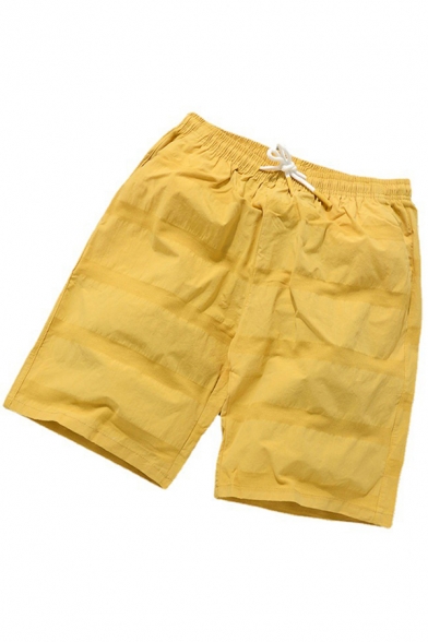 Fashionable Shorts Plain over The Knee Length Slouch Regular Fitted Shorts for Men