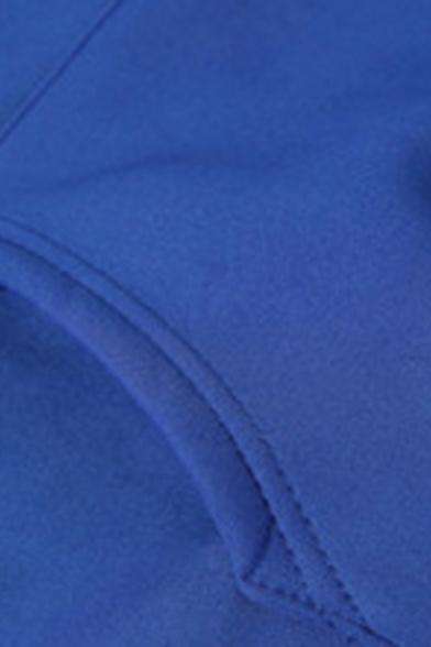 Popular Hoodie Pure Color Long Sleeves Drawstring Simple Hoodie with Pocket